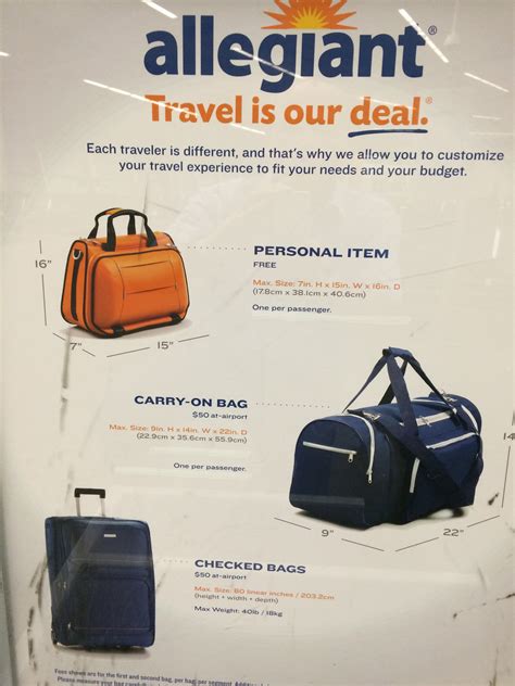 allegiant carry on size